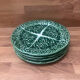 Vintage cabbage barbotine plates
