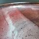 Signed ceramic fruit bowl on foot