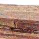 Console 2 drawers in old wood