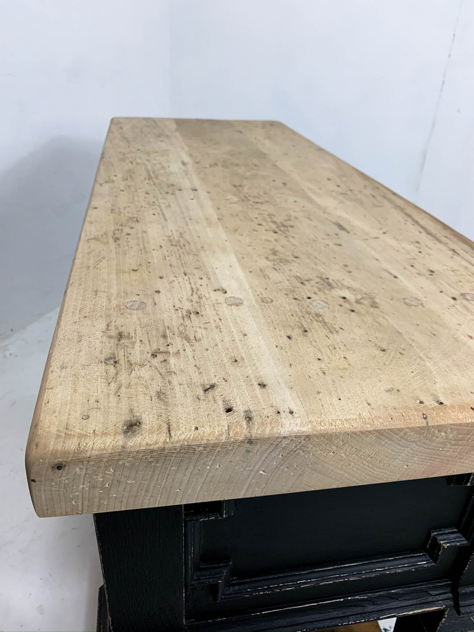 Century chopping block worktable butcher block kitchen island 20th