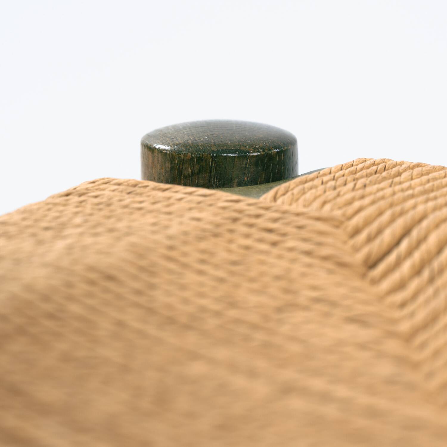 Odessa dining chairs set of 6, stained birchwood, Danish cord, 1970s