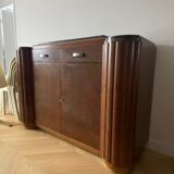 Art Deco walnut burl sideboard
