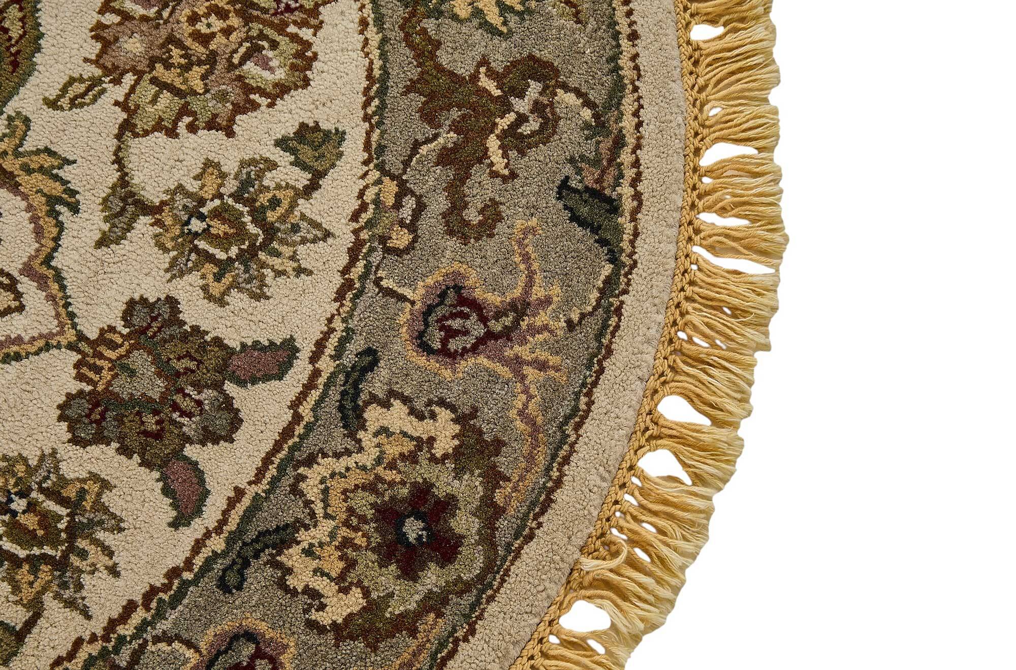 Turkish Handknotted Wool Oushak Rug 86 cm x 86 cm