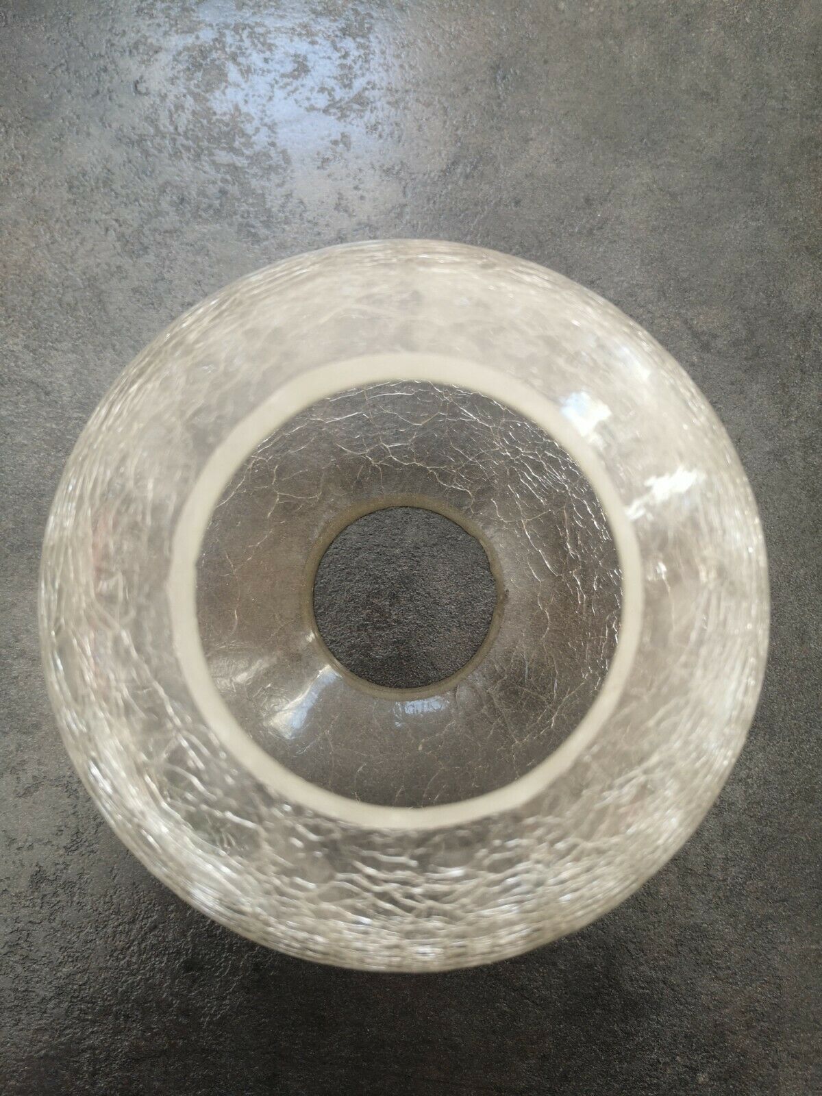 Old lampshade glass ball globe granité 1950