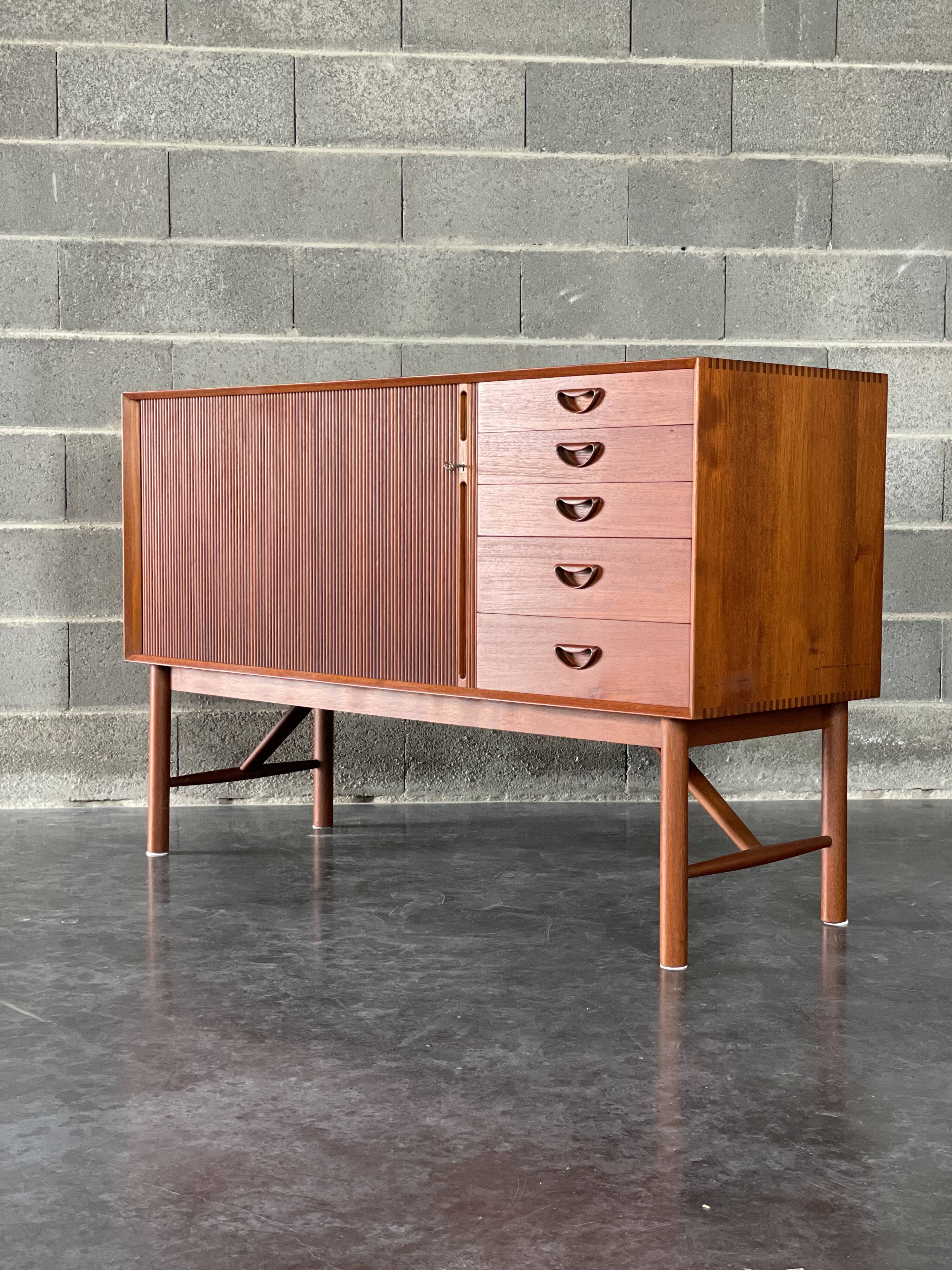 Danish Tambour Door Sideboard by Hvidt & Molgaard 50s