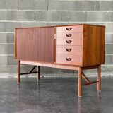 Danish Tambour Door Sideboard by Hvidt & Molgaard 50s