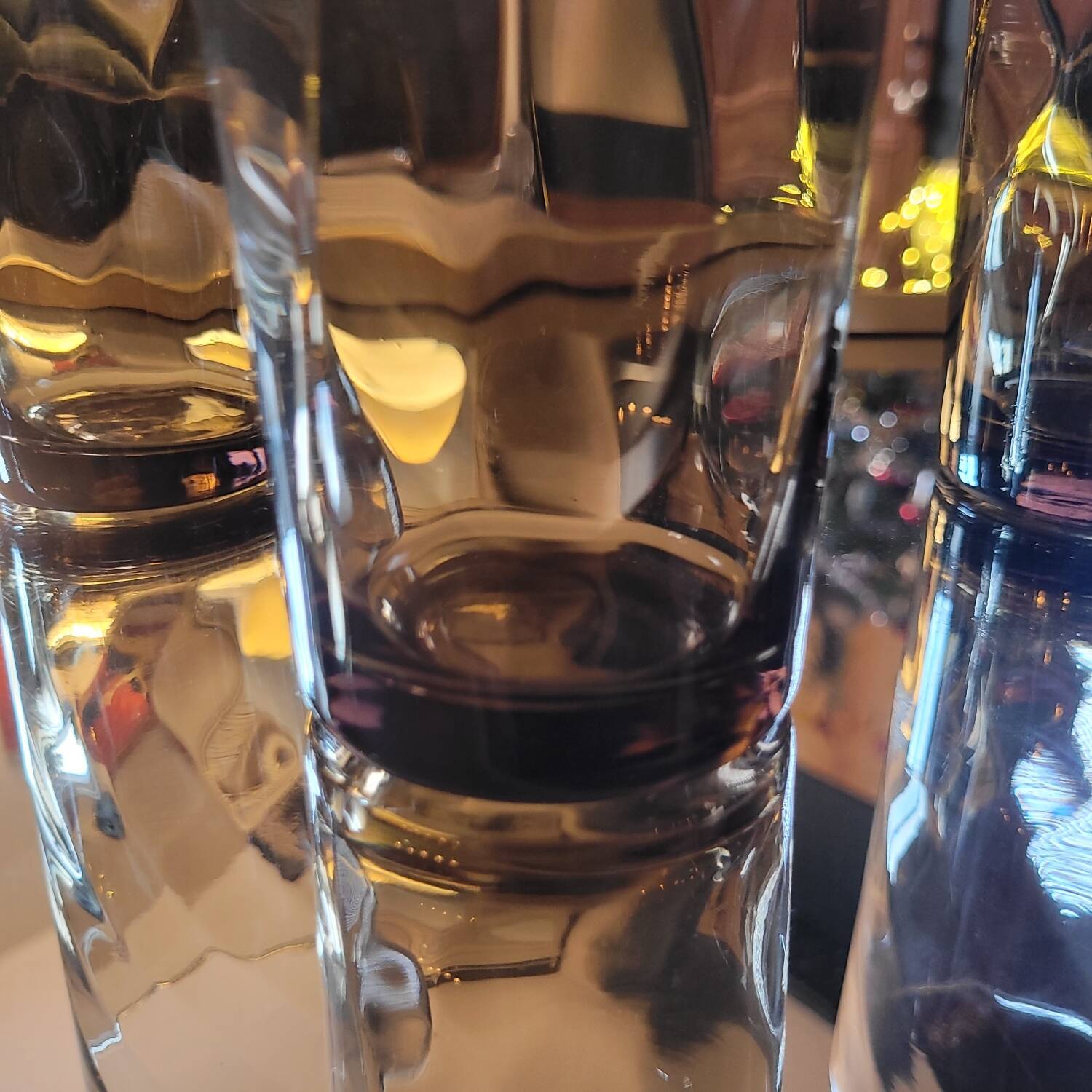 4 smoked long drink glasses – 1970s 4 smoked long drink glasses – year