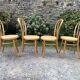 4 chaises bistrot vintage cannées