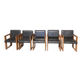 Set of 5 vintage Dialogo chairs by Afra and Tobia Scarpa for B&B Italia