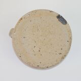 Flat jug in heavy beige stoneware