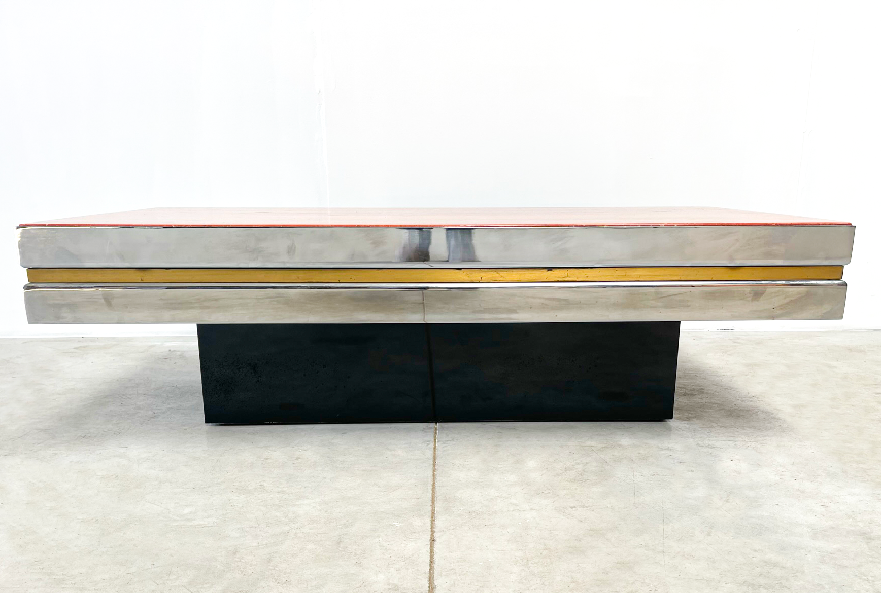 Red marble coffee table