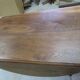 Round kitchen table with shutters in solid oak, 1900