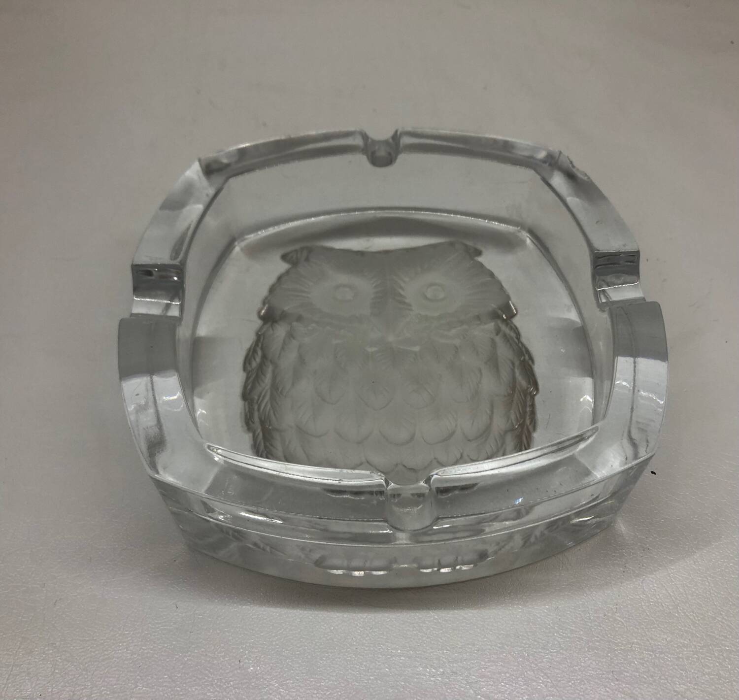 Owl ashtray in Arques crystal