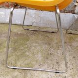 Paire de chaises traineaux Orange