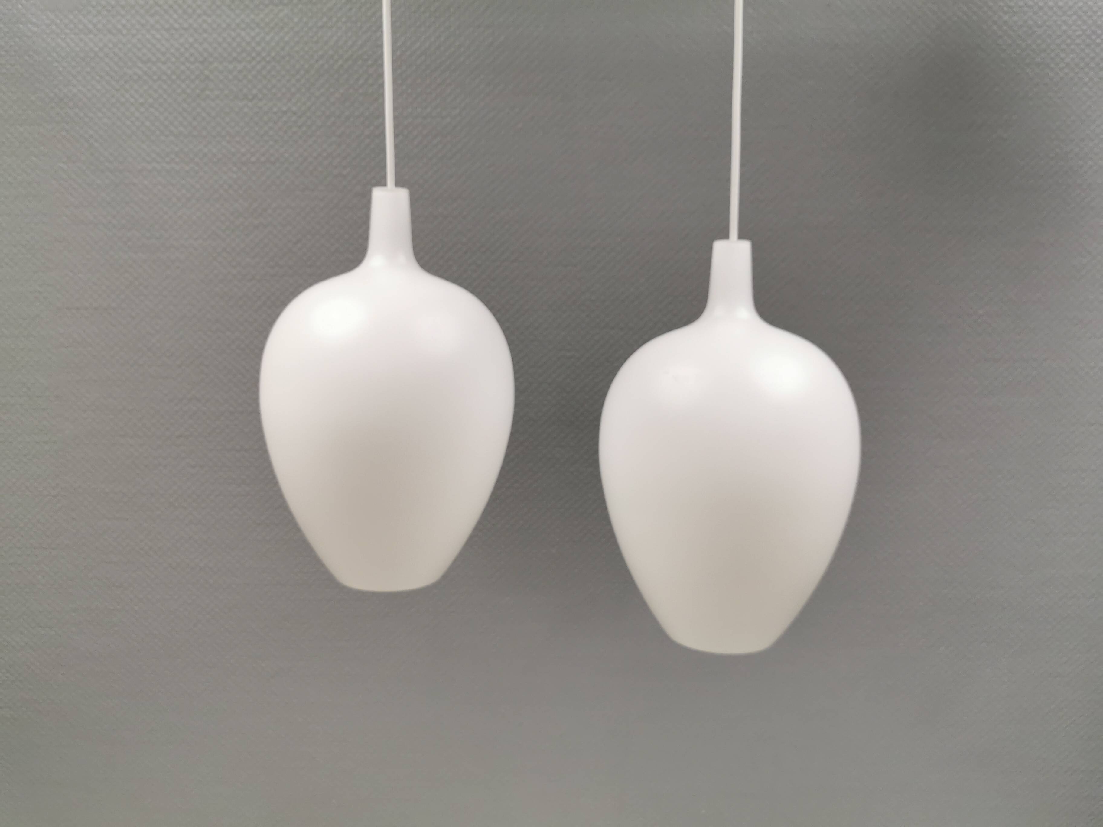 Two rare Pompei pendant lamps by Jo Hammerborg for Fog & Mørup Denmark 1963
