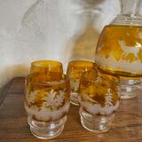 Bohemian crystal liquor service