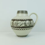 Vase Carstens keramik model 698-23 abstract decor in white and shades of brown