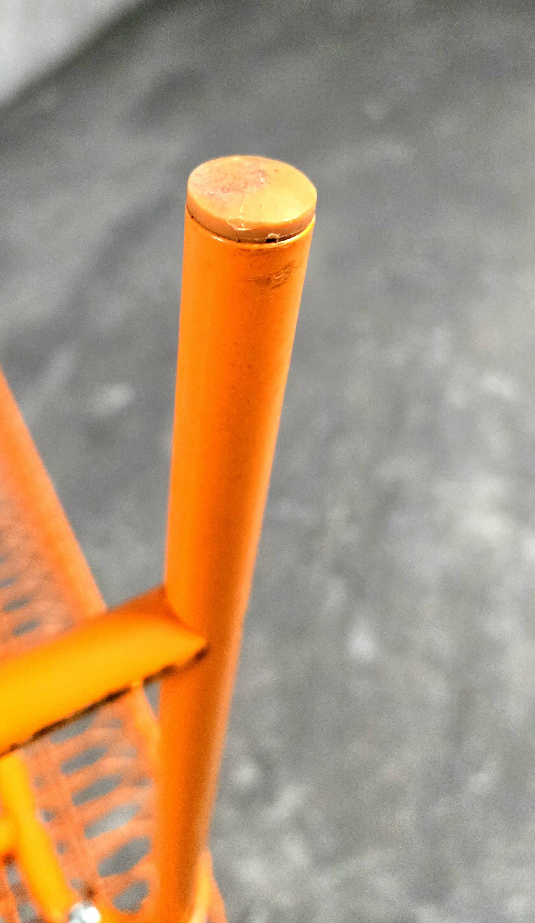 Bench - vintage stool, mesh Ikea Västerön in orange