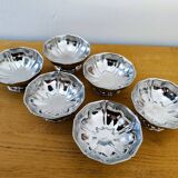 Vintage stainless steel ice cream cups