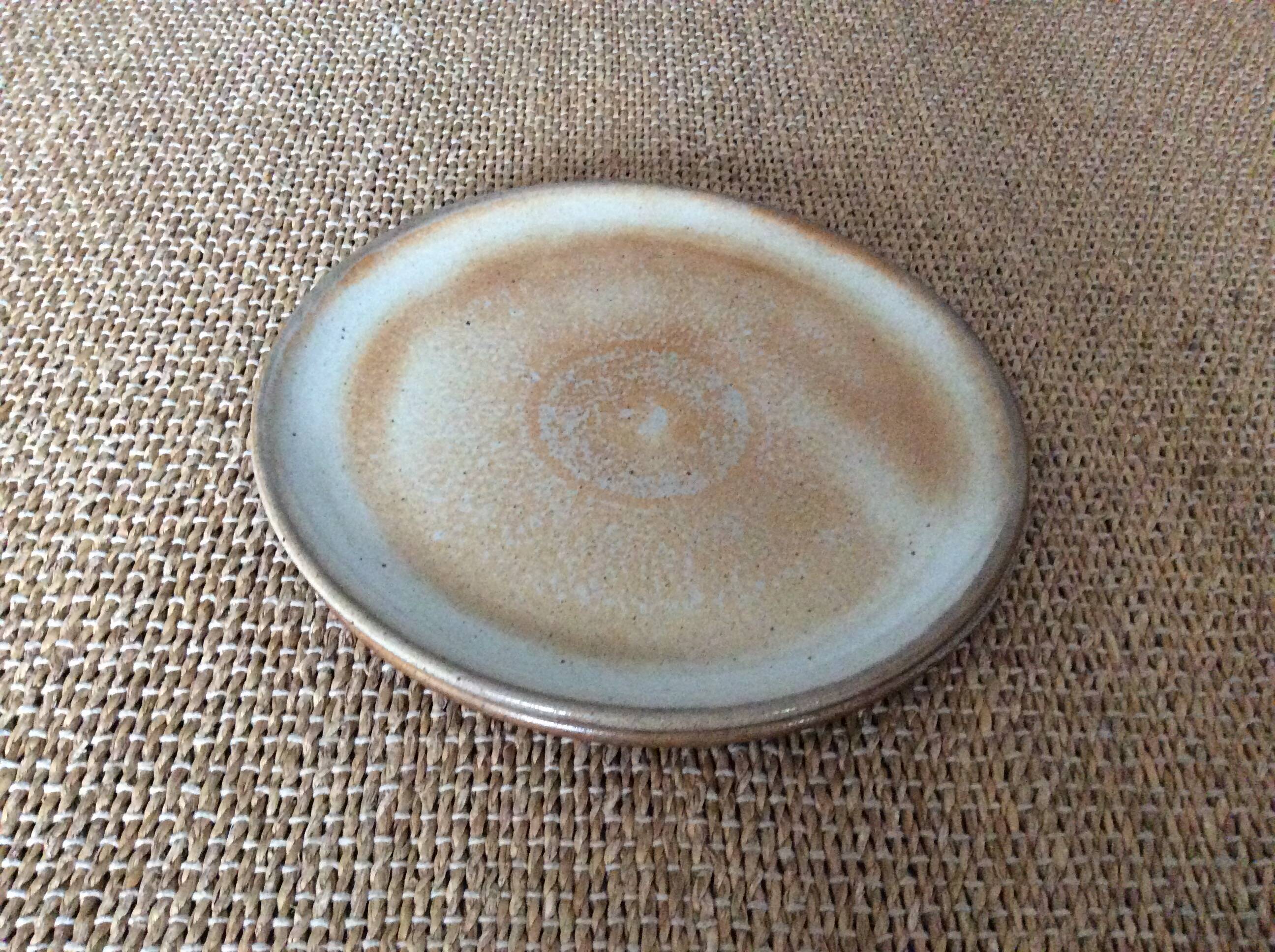 2 stoneware dinner plates