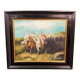 Orientalist School: Martine Rivart (1956) Oil painting on canvas