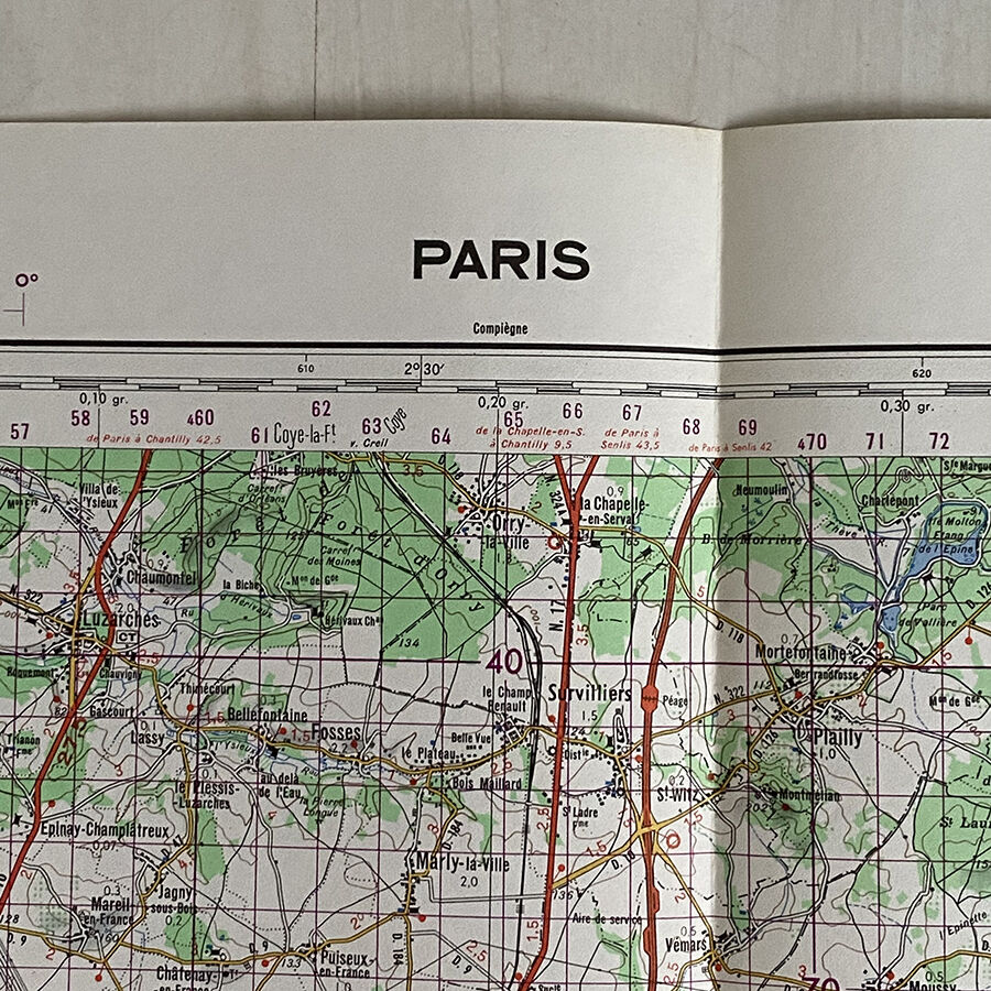 Map Paris - Ile de France Nord Est 1971