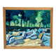 Original Swedish Oil On Canvas – “Landscape Composition” By Jarl Lindblad – Dated 1998 – Vintage & Framed – 43.5 × 51 Cm (17.1" × 20.1")