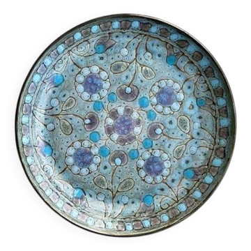 Assiette plate en céramique émaillée, Danuta Le Hénaff