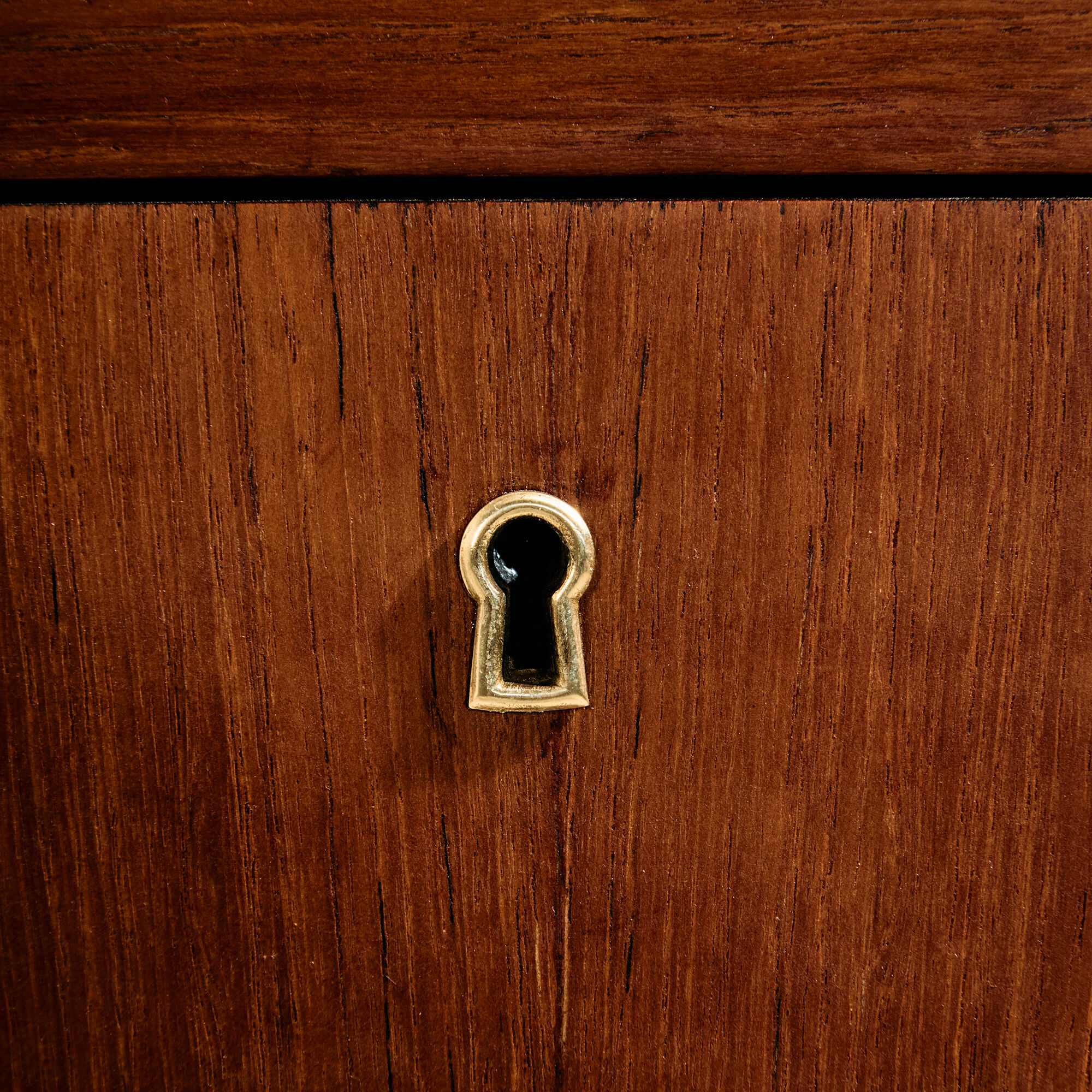 Restored commode in teak and oak
