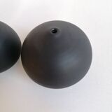 Set of 3 black miniature ceramics Antonio Lampecco