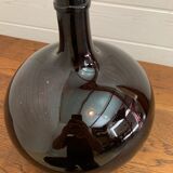 Dame jeanne en verre soufflée XIXè couleur ambre