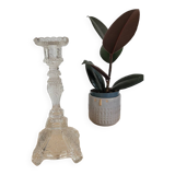 Large glass candlestick