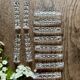 Set of 12 vintage glass knife rests