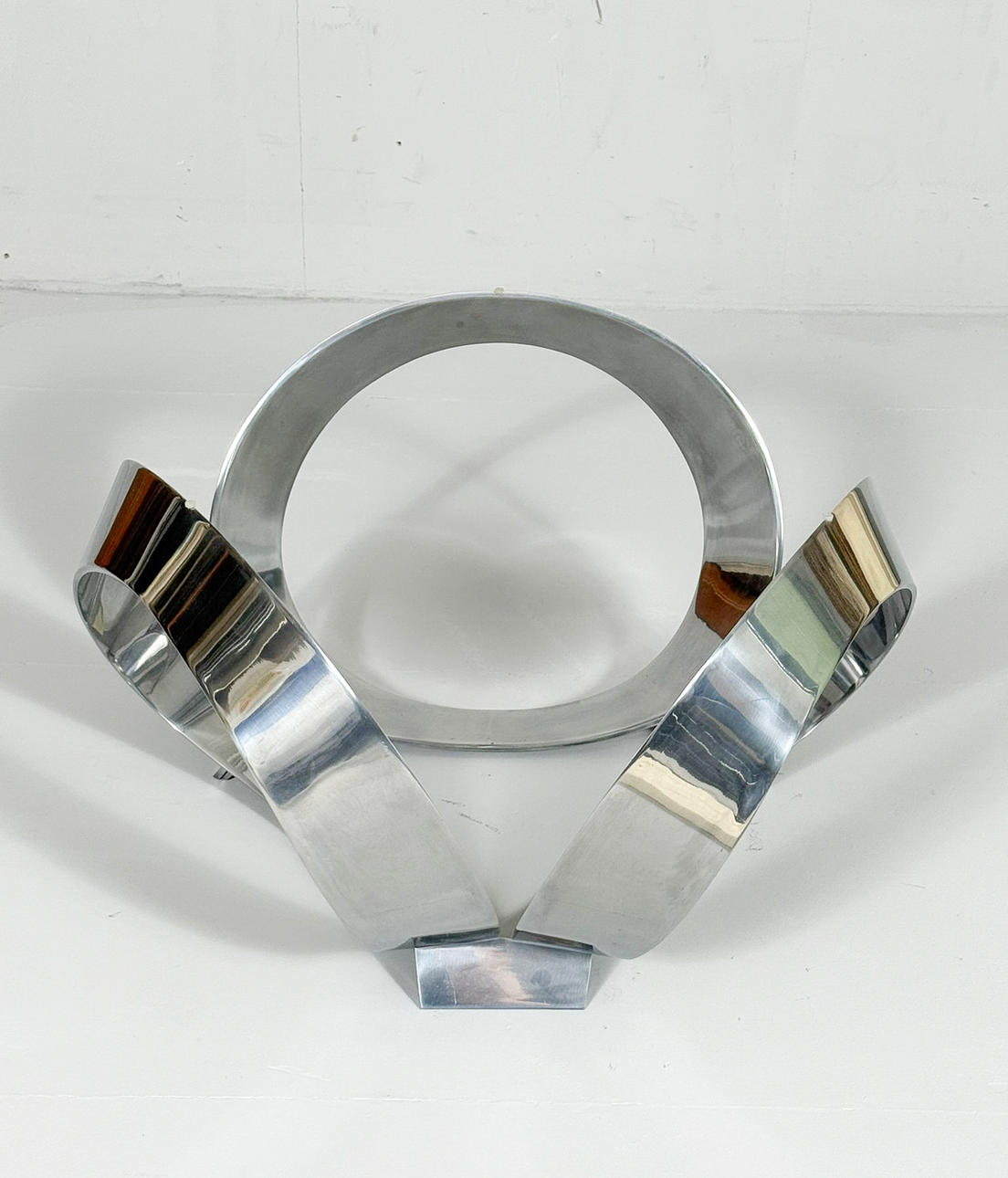 Knut Hesterberg. Space Age coffee table by Knut Hesterberg for Ronald Schmitt, diamond aluminium, 1970s, Germany.