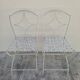 Pair of 19th century wrought iron garden chairs