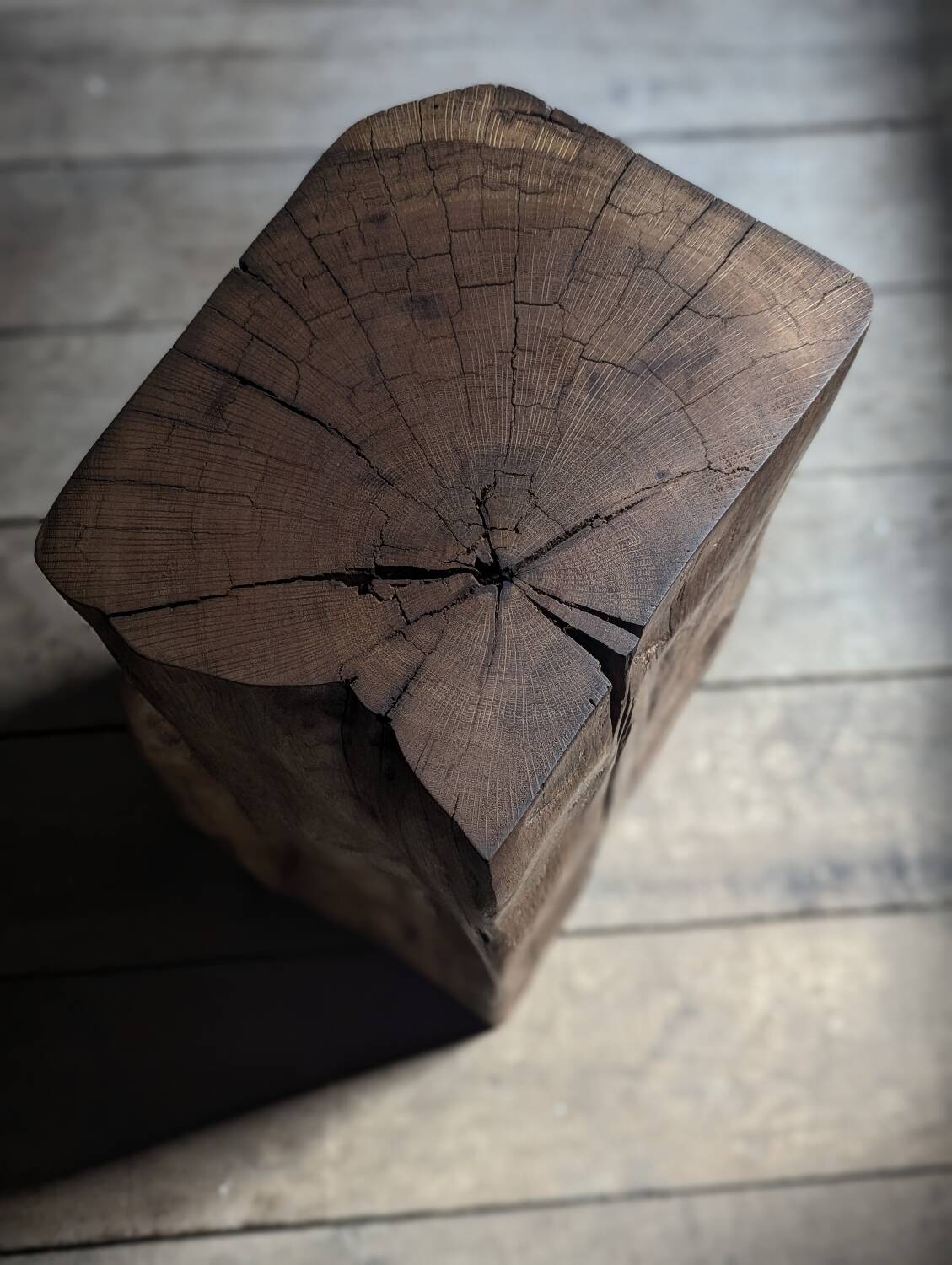 Antique oak pedestal