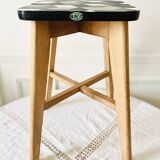Vintage LV brand wood and formica stool from the 1950s