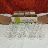 set of 12 Luminarc tasting glasses in their original box capacity: 10cl height 8cm