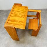 Folding pine children's desk by Trama, desk