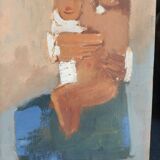 Huile sur toile années 70 h.stilmann - tableau maternité