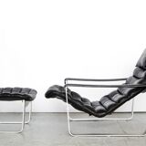 Lounge chair and ottoman Ilmari Lappalainen "Pulkka" for ASKO