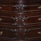 George III Library Thomas Chippendale in Hardwood on Serpentine Chest of Drawers