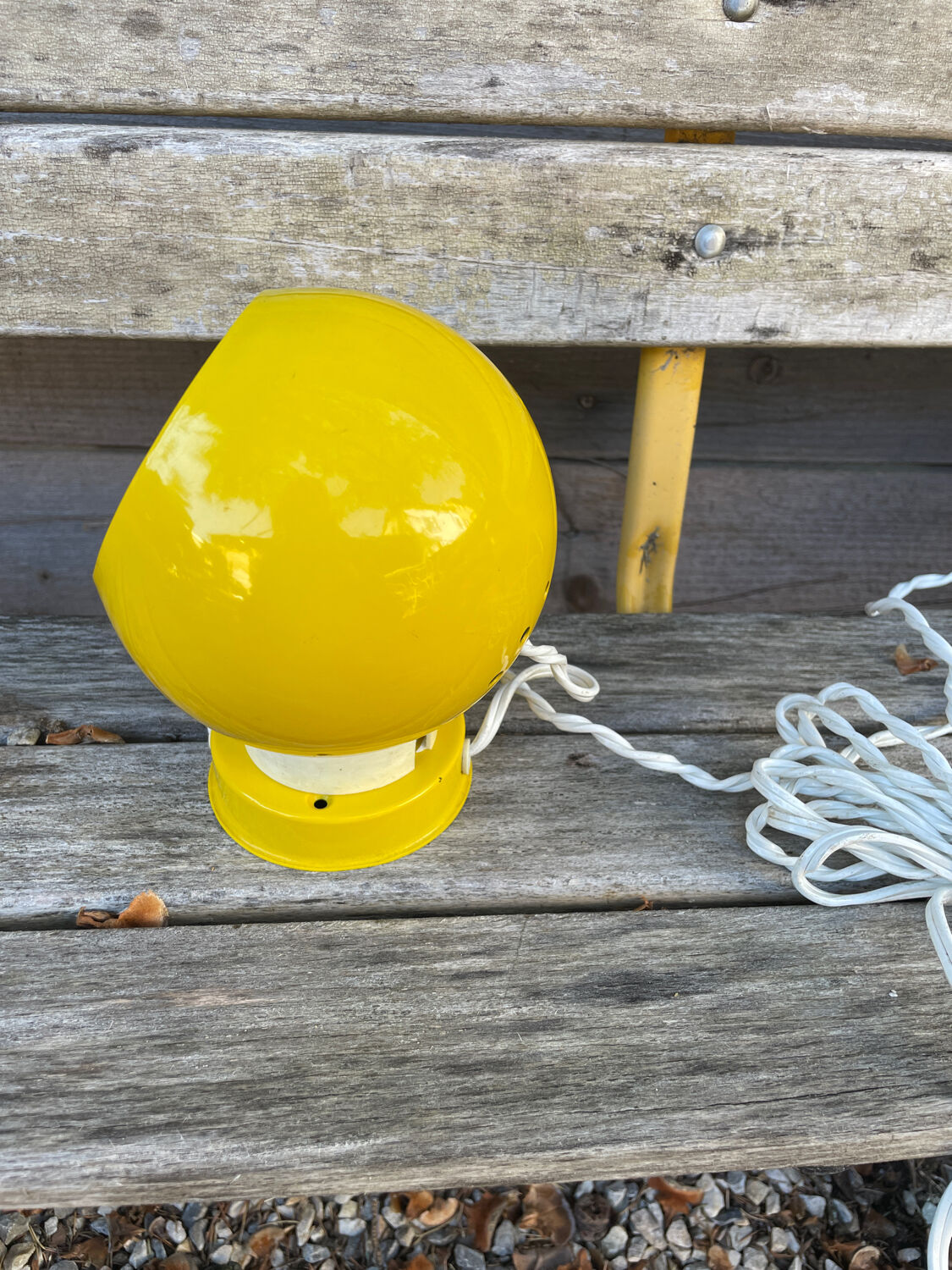 Magnetic wall lamp enamel yellow abo 1960