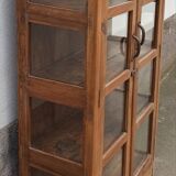 Old wooden cabinet display case with two doors