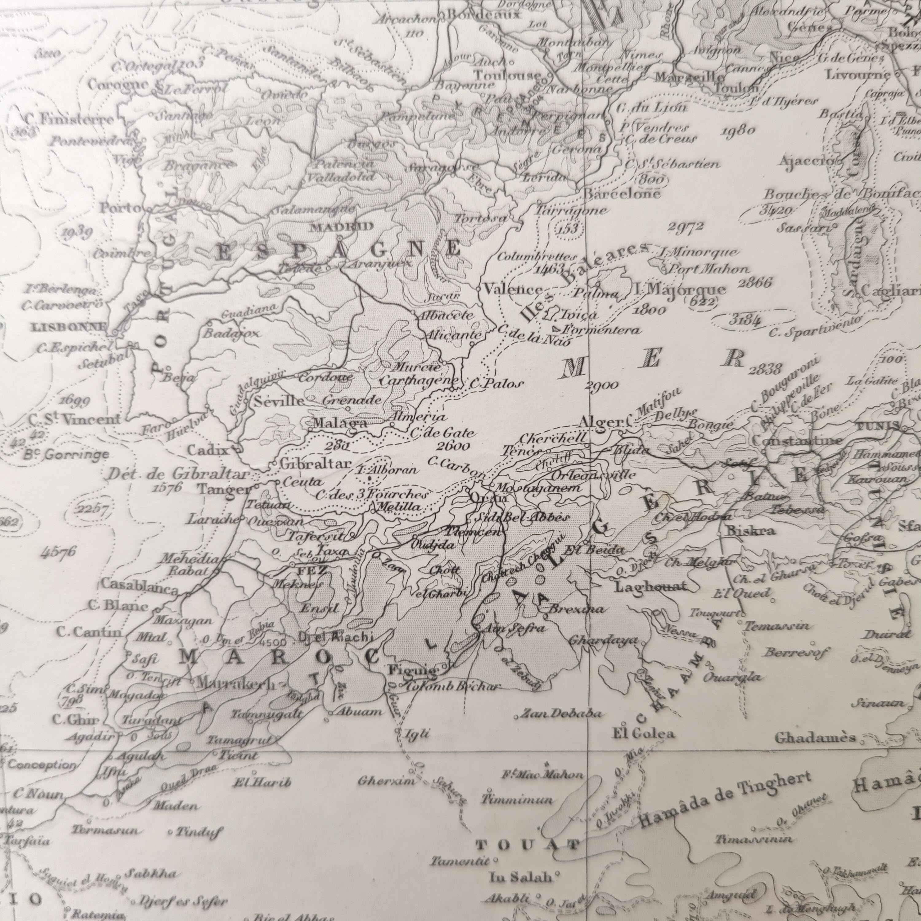 Carte de l'Europe Afrique et Asie 1939