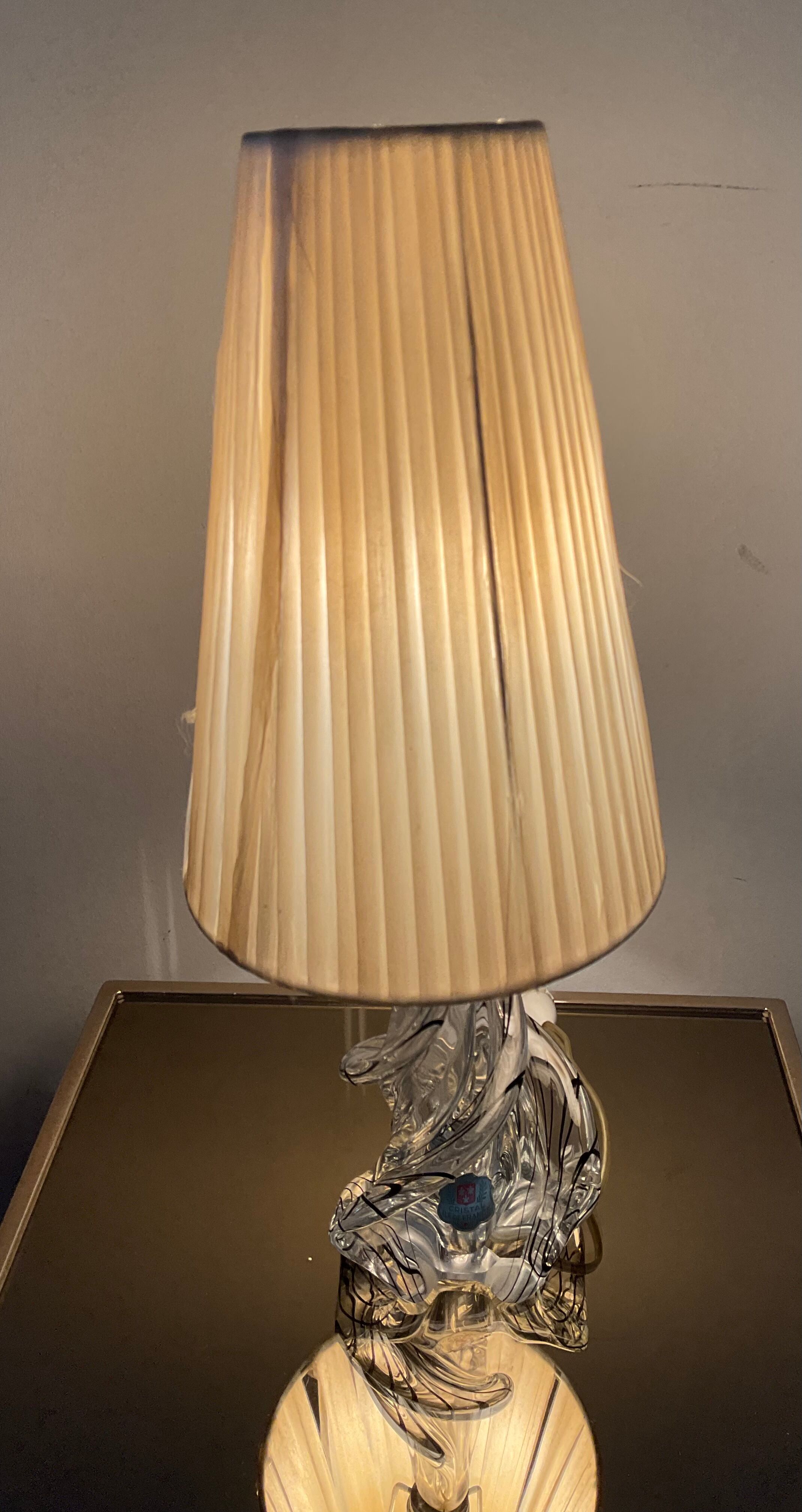 Vintage crystal lamp France 60s-70s