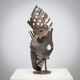 Brutalist abstract iron sculpture, signed CH, Netherlands, 1960s