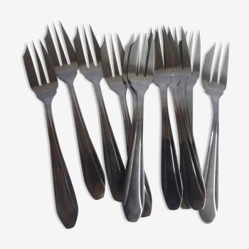 Vintage stainless steel dessert forks