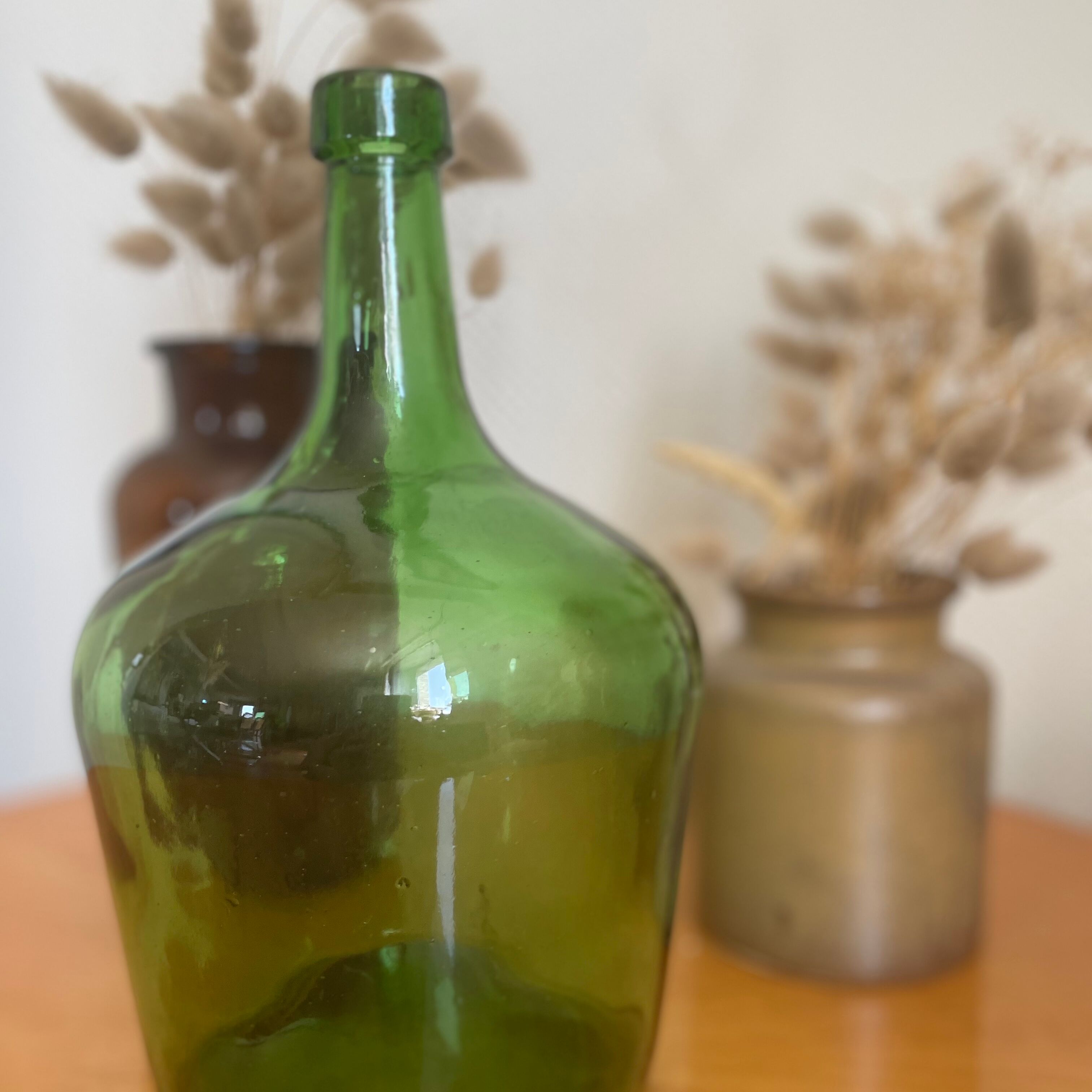 Dame jeanne dark green carboy