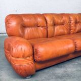 Mid-Century Modern Italian Leather 3-Seater Sofa, 1970s